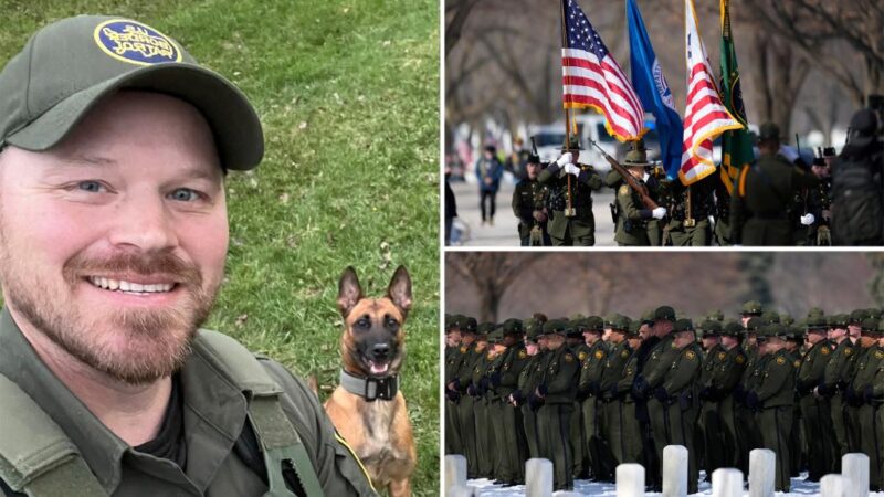 Border Patrol agent David Maland is buried with military honors