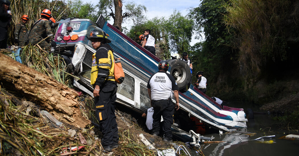 Bus Plunges off Bridge in Guatemala City, Killing at Least 53