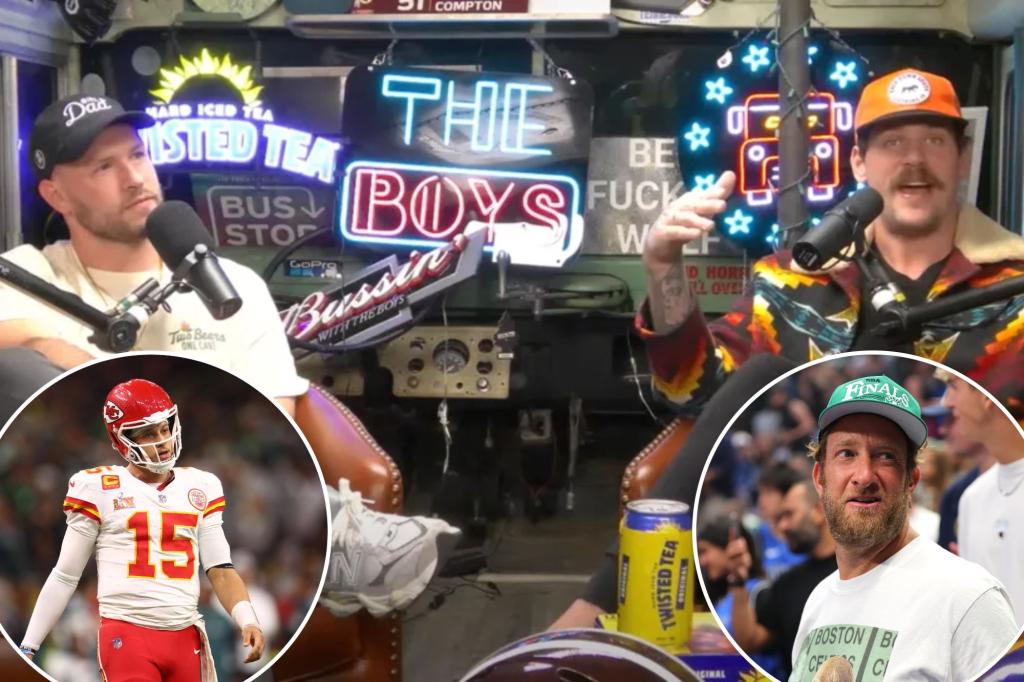 ‘Bussin with the Boys’ hosts ‘surprised’ Dave Portnoy didn’t know of Patrick Mahomes’ Barstool Sports beef