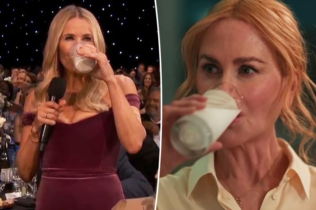 Chelsea Handler reenacts ‘Babygirl’ milk scene at Critics Choice Awards 2025