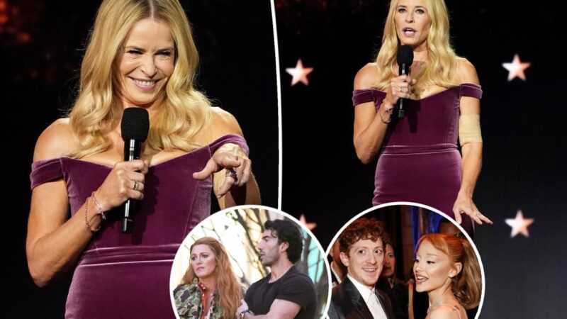 Chelsea Handler roasts Justin Baldoni, Blake Lively and Ariana Grande’s ‘munchkin’ boyfriend at 2025 Critics Choice Awards