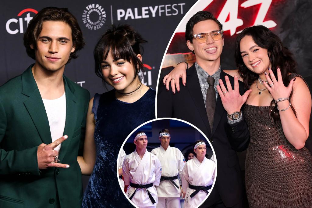 ‘Cobra Kai’ stars Tanner Buchanan, Mary Mouser reveal engagement on red carpet after secret romance