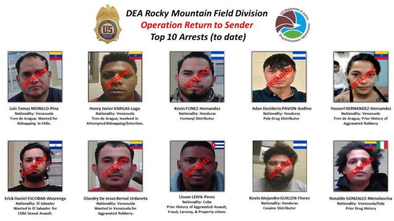 Colorado’s top 10 drug criminals arrested, facing deportation under DEA operation