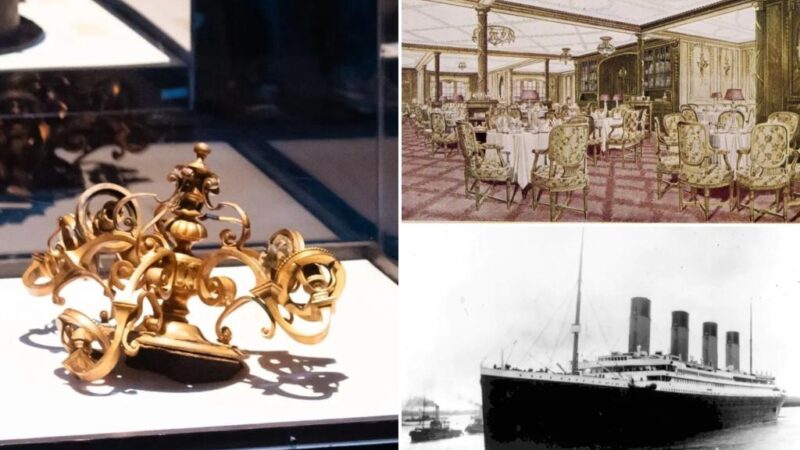 Crushed Titanic chandelier that hung in first-class smoking lounge heads to museum