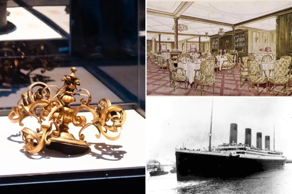 Crushed Titanic chandelier that hung in first-class smoking lounge heads to museum