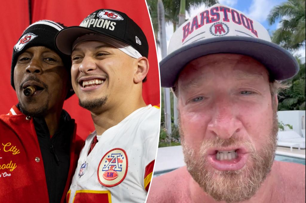 Dave Portnoy trolls Patrick Mahomes with QB’s dad to fight John Rocker in Barstool boxing match