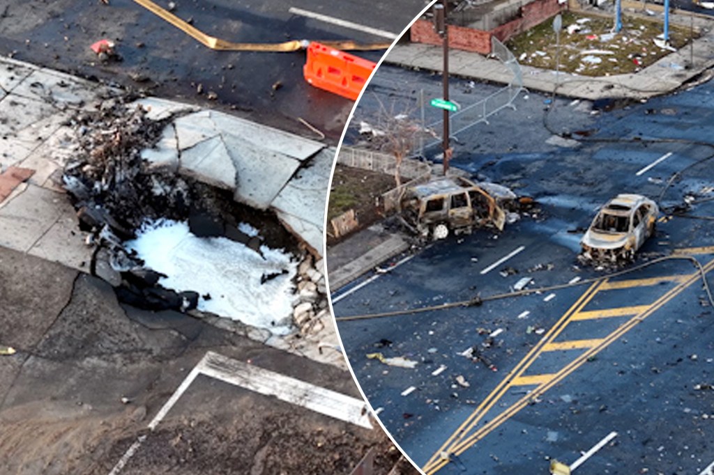 Drone footage shows devastation left by deadly Philly plane crash (Video)