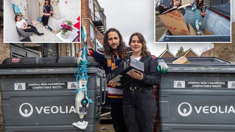 Dumpster-diving couple furnished their home with free treasures and saved $11K on food