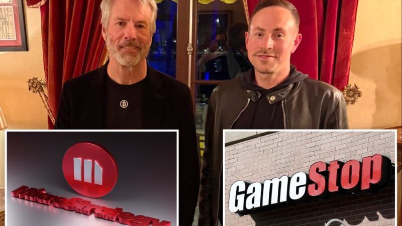 GameStop, MicroStrategy shares jump on photo of Ryan Cohen, Michael Saylor