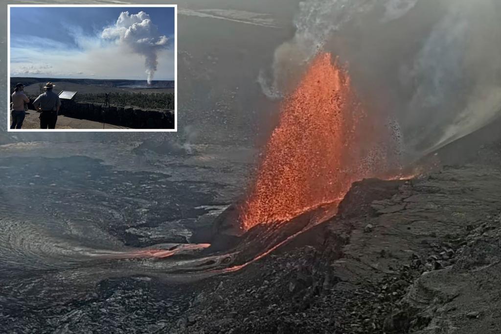 Hawaii’s Kilauea volcano shoots lava 330 feet into the sky in latest eruption