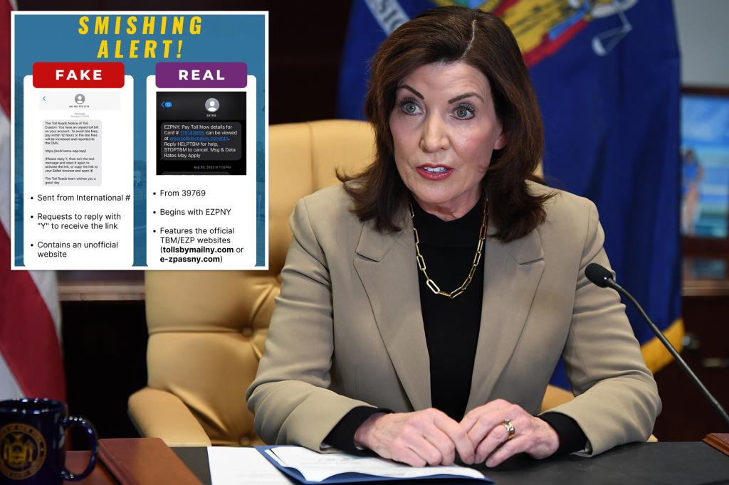 Hochul chimes in on E-ZPass texting scam — nearly week after everyone else