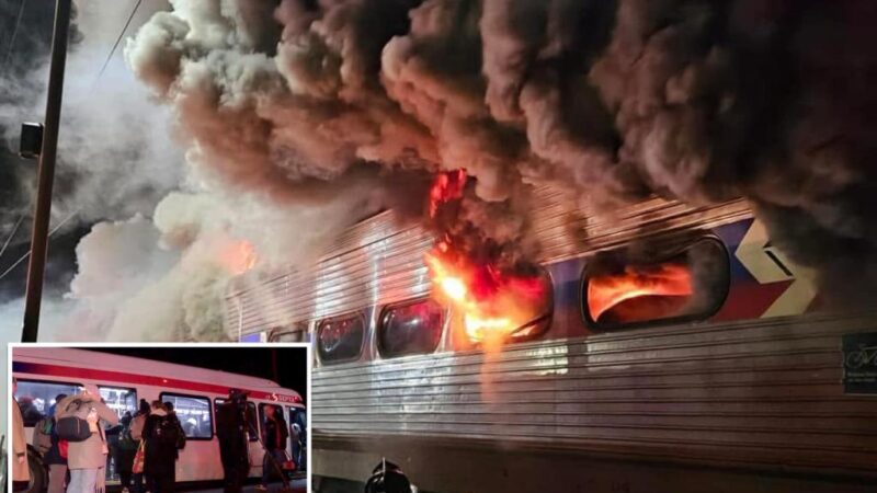 Hundreds flee SEPTA train as it bursts into flames in Pennsylvania