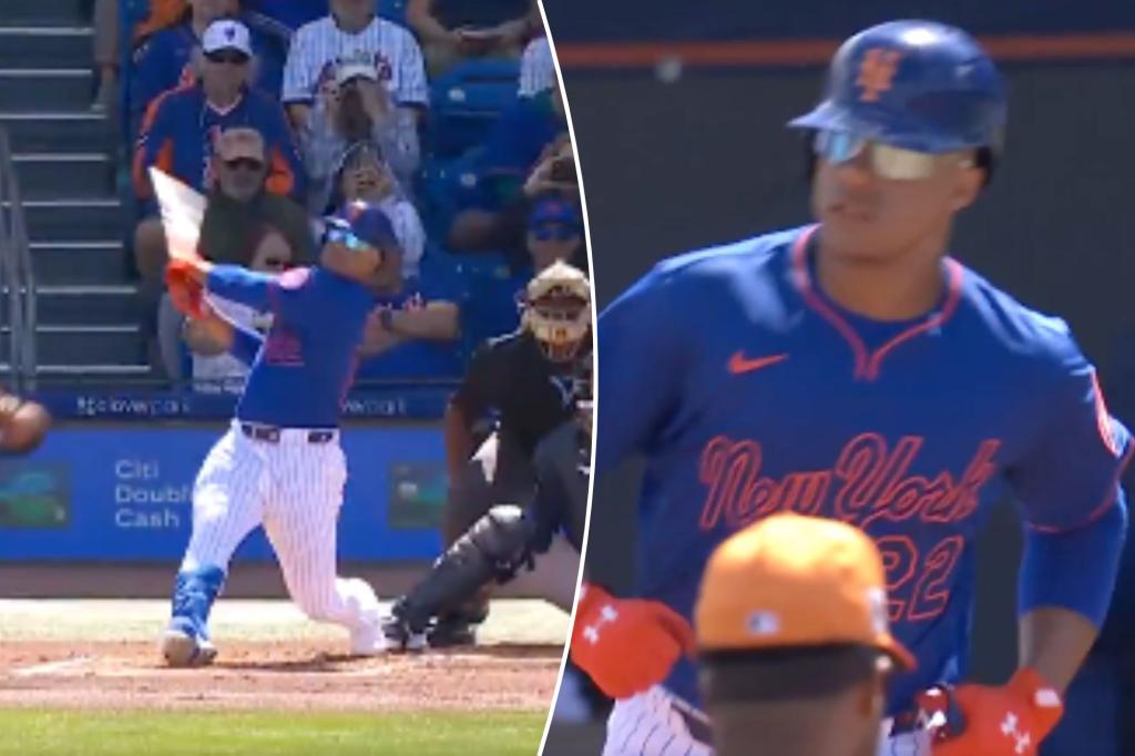 Juan Soto homers in first Mets spring training at-bat