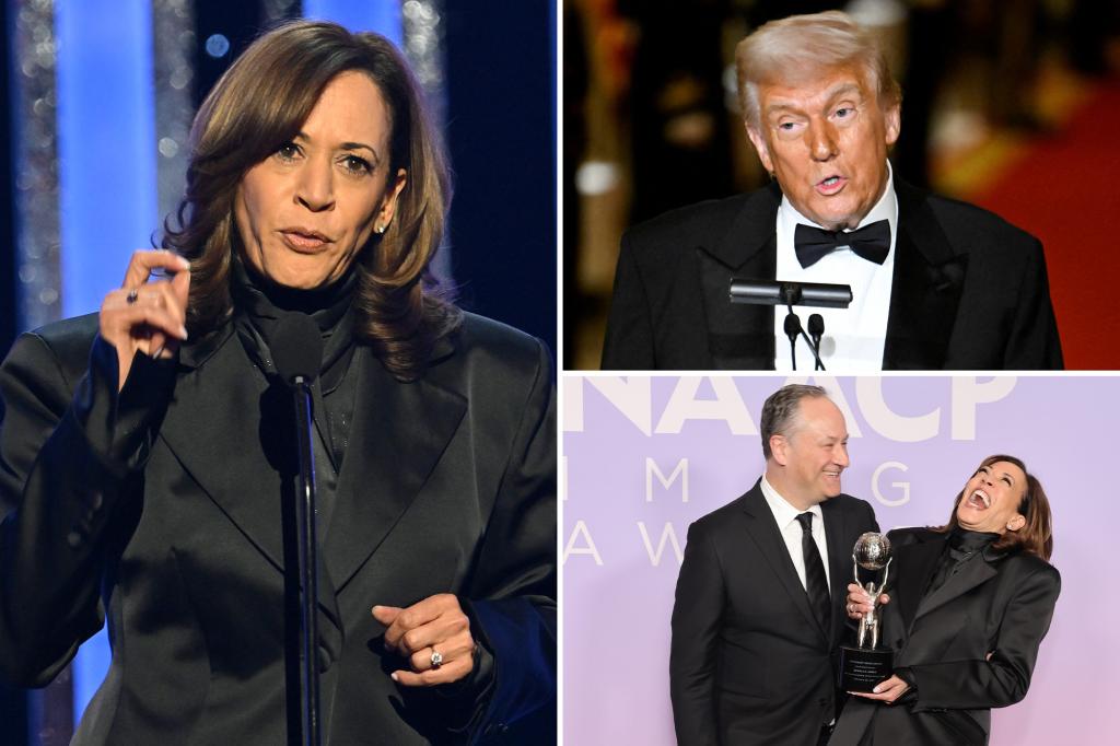 Kamala Harris snipes at Trump and Elon Musk in NAACP Image Awards speech