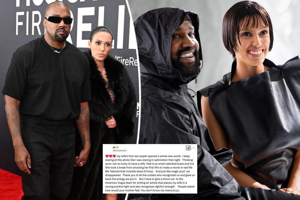 Kanye West praises ‘brave’ Bianca Censori’s ‘strength’ on Grammys 2025 red carpet