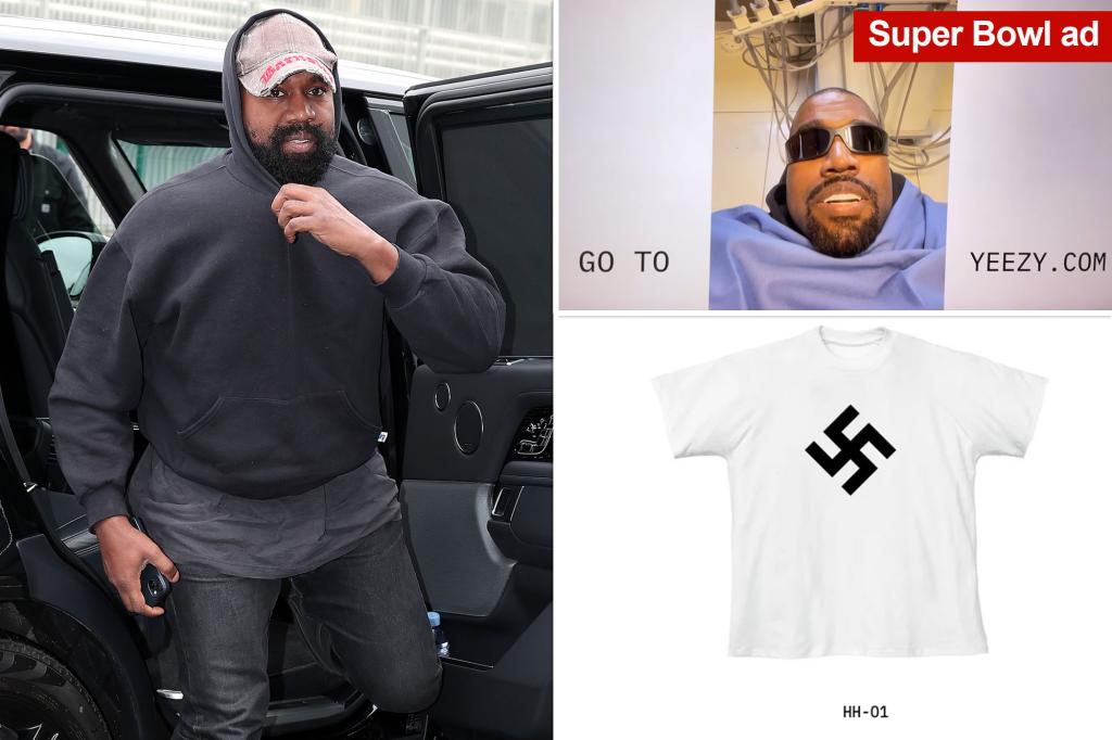 Kanye West tricked ad agency with Super Bowl commercial selling swastika T-shirt: report