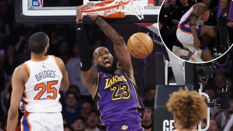 LeBron James dominates as Lakers rip Knicks who also lose OG Anunoby to injury