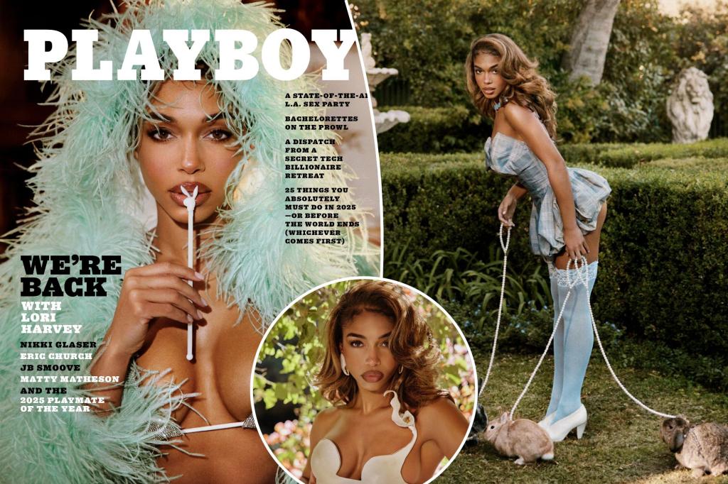 Lori Harvey covers Playboy’s first print issue in 5 years in glittering bikini