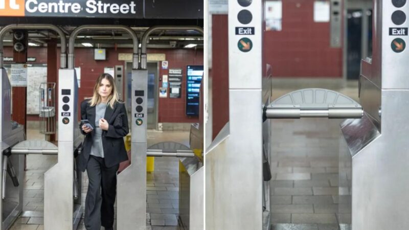 MTA installs new metal shields on turnstiles at NYC subway station