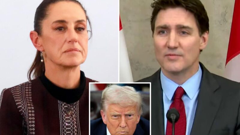 Mexico’s Claudia Sheinbaum institutes retaliatory tariffs, Canada’s Justin Trudeau speaks after Trump announcement