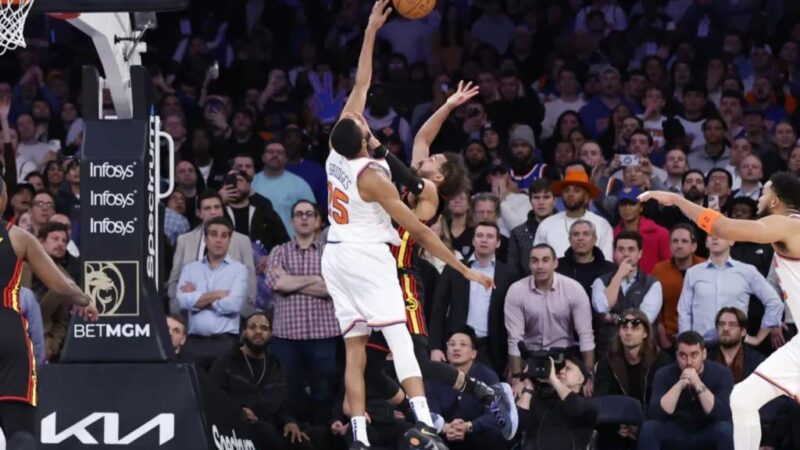 Mikal Bridges block on Trae Young in closing seconds secures Knicks’ win