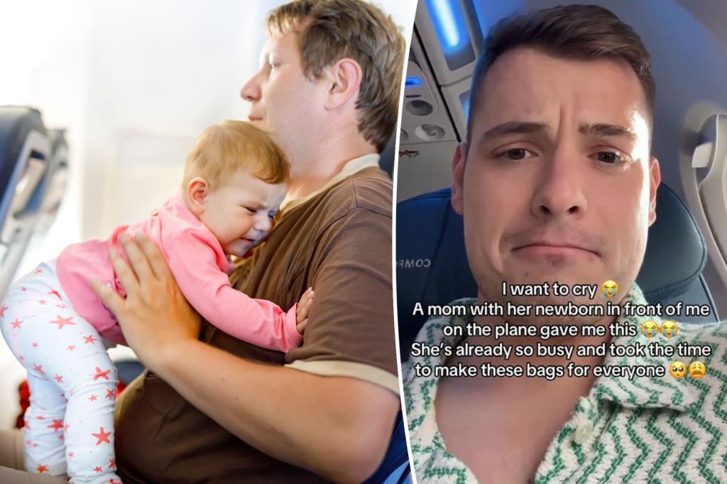 Mom’s gift to passengers sitting near baby on plane divides the internet