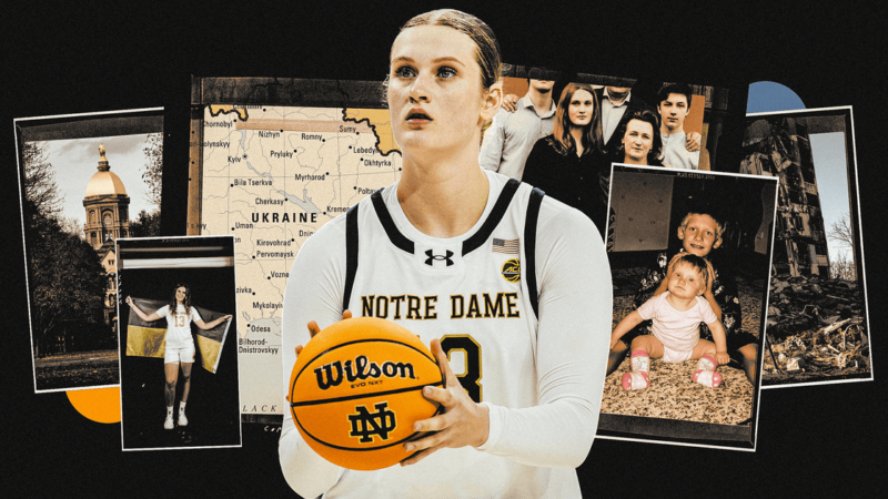 Notre Dame’s Kate Koval is a rising star in college basketball and a daughter of war-torn Ukraine