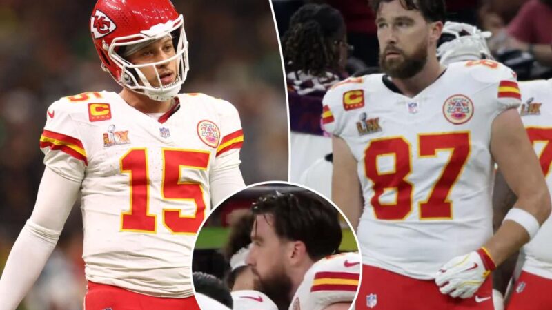 Patrick Mahomes, Travis Kelce shared sad message at end of Super Bowl