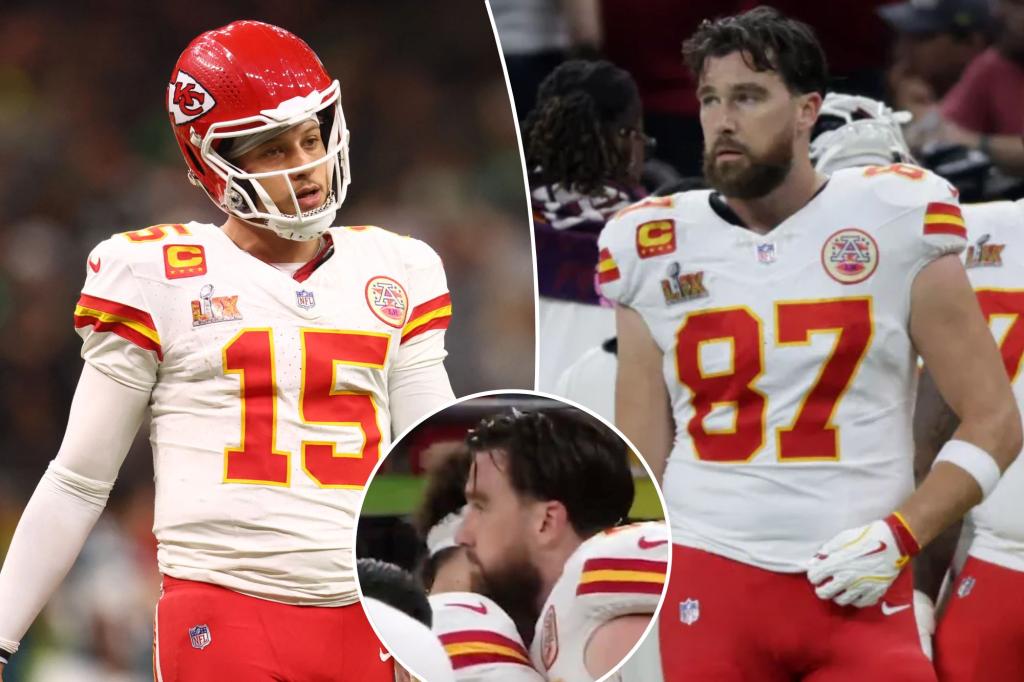 Patrick Mahomes, Travis Kelce shared sad message at end of Super Bowl