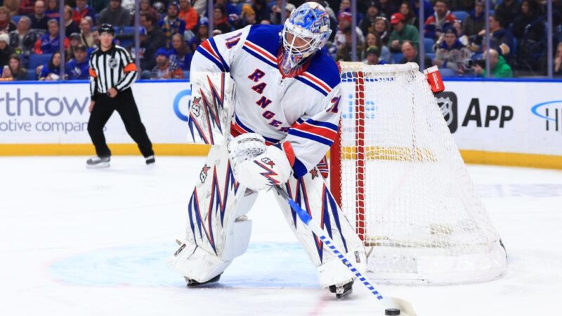 Rangers’ Igor Shesterkin pulled after five-goal first period