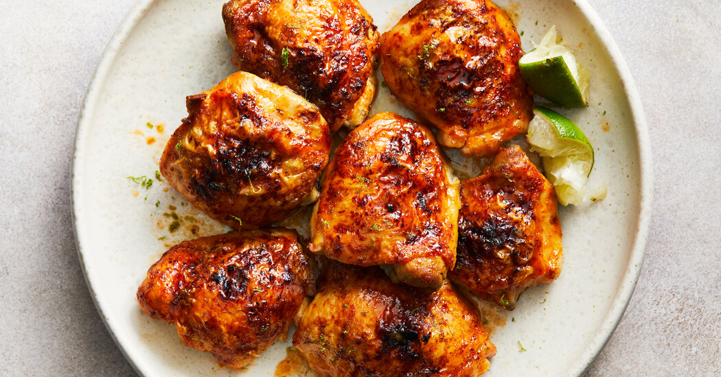 Roasted Chicken Thighs With Hot Honey and Lime: Dinner in No Time