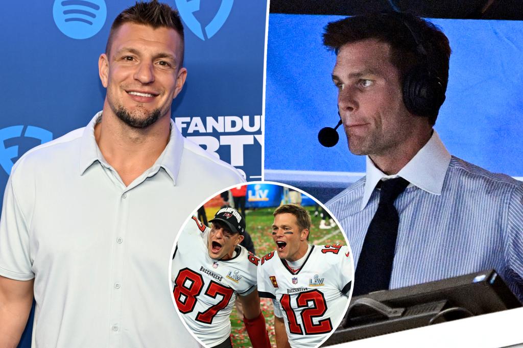 Rob Gronkowski reveals how pal Tom Brady is feeling about calling his first Super Bowl