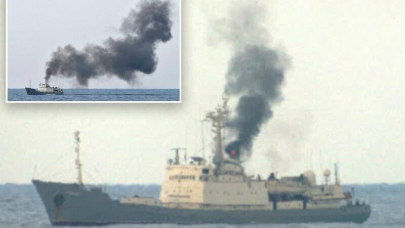 Russian spy ship caught fire off Syria’s coast, officials say. Here’s audio of its broadcasts