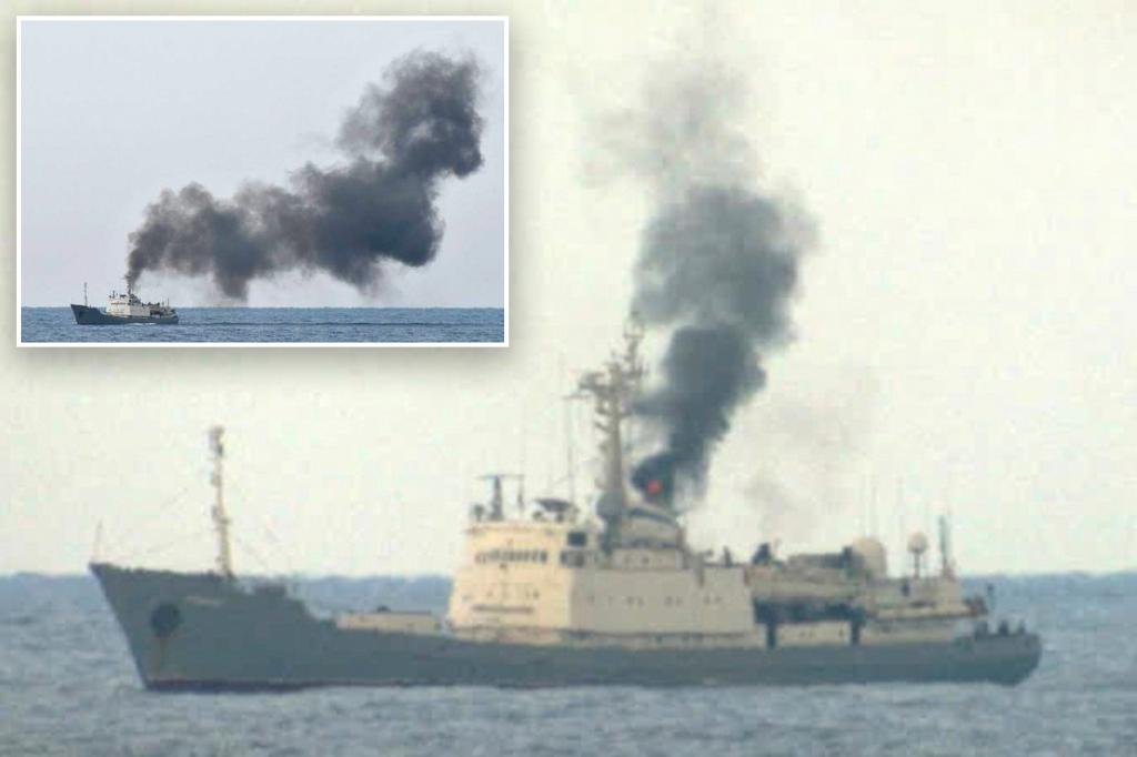 Russian spy ship caught fire off Syria’s coast, officials say. Here’s audio of its broadcasts