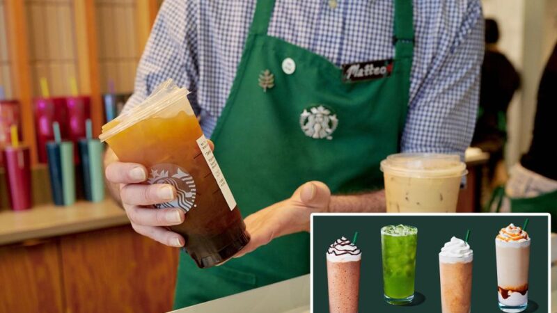 Starbucks is removing 13 drinks from its menu