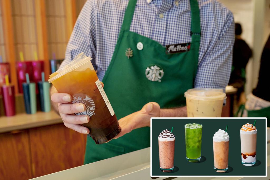 Starbucks is removing 13 drinks from its menu