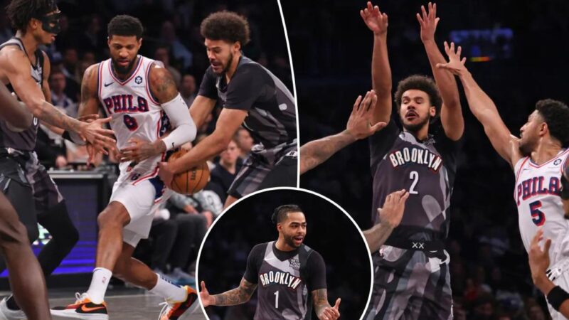 Suddenly surging Nets clip 76ers and move closer to play-in spot