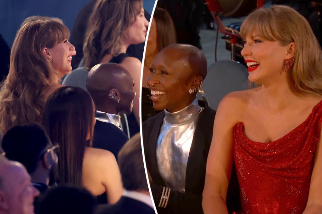 Taylor Swift, Cynthia Erivo share seat in Grammys 2025 crowd