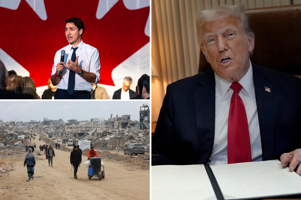 Trump repeats pledge to pursue US ownership of Canada and Gaza