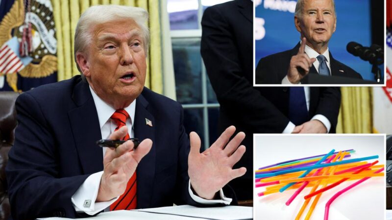 Trump signs executive order reversing Biden’s plastic straw ban