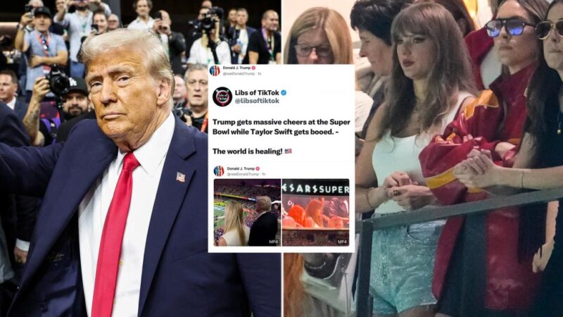 Trump trolls Taylor Swift after singer is ‘booed’ at Super Bowl 2025