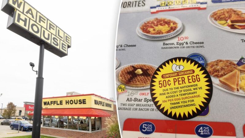 Waffle House ‘forced’ to add egg surcharge amid bird flu and rising prices