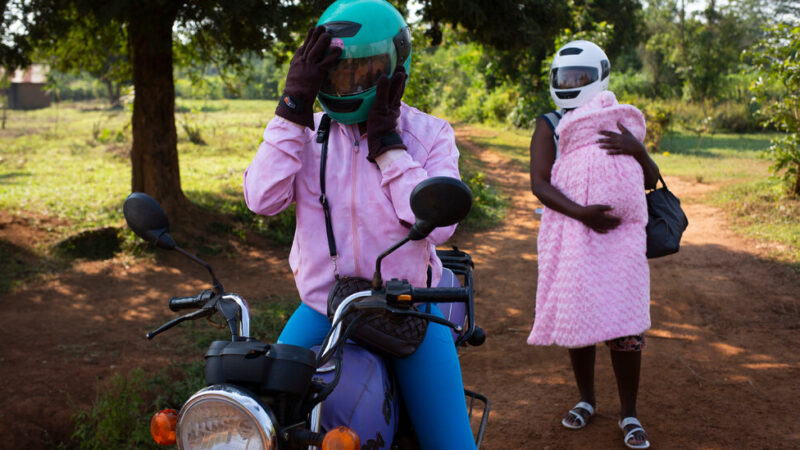 Where the Taxis Are Motorcycles, and the Drivers Are Women