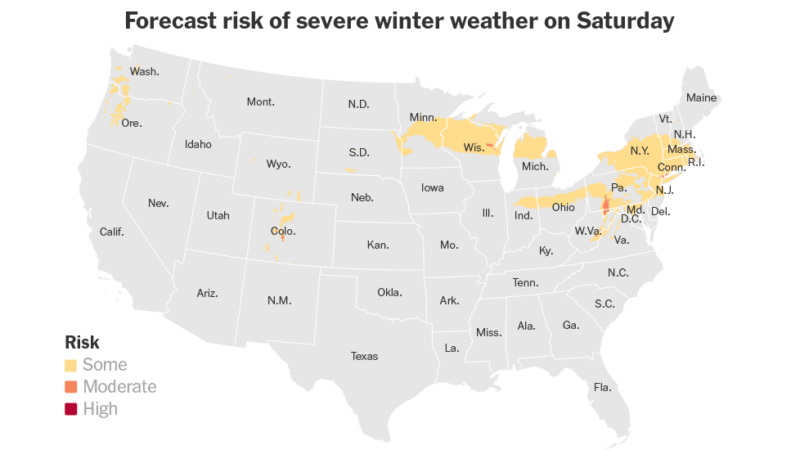 Wintry Mess Predicted Across Parts of the Northeast