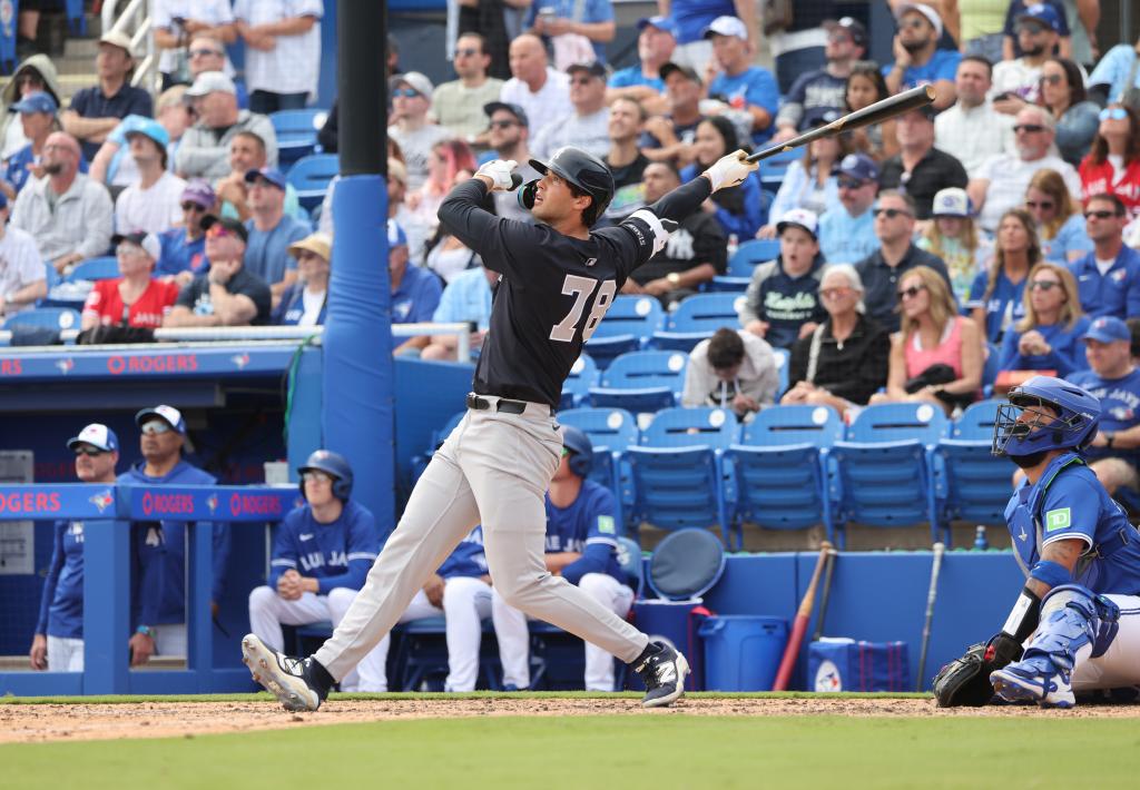 Yankees’ Spencer Jones blasts home run in his first spring training game