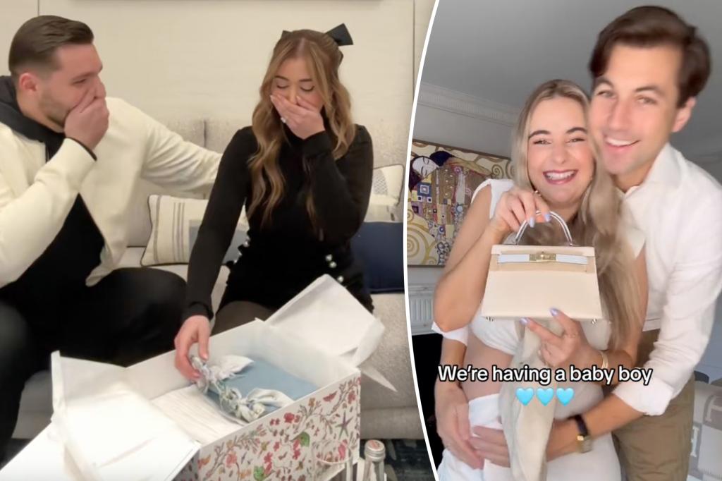 Chic moms-to-be are doing designer bag gender reveals