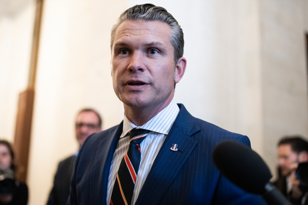 U.S. Defense Secretary Hegseth addresses media in Germany