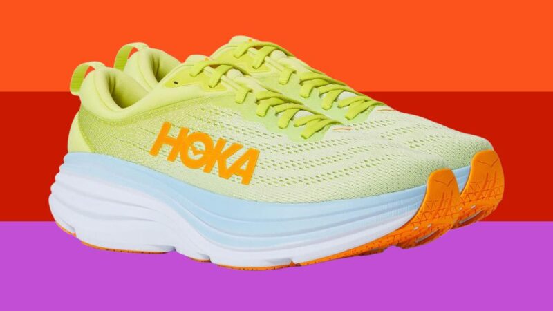 The men’s Hoka Bondi 8 are on sale now at Zappos