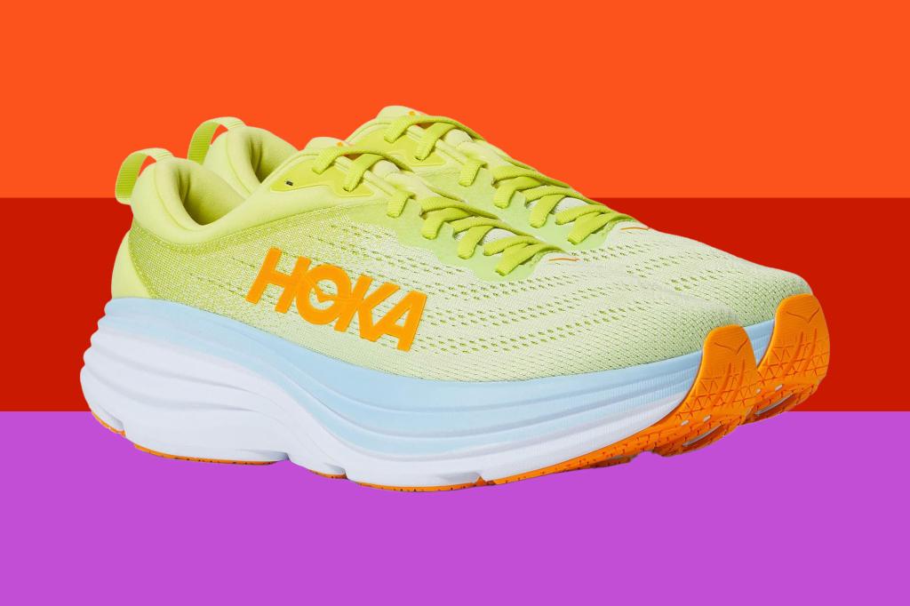 The men’s Hoka Bondi 8 are on sale now at Zappos