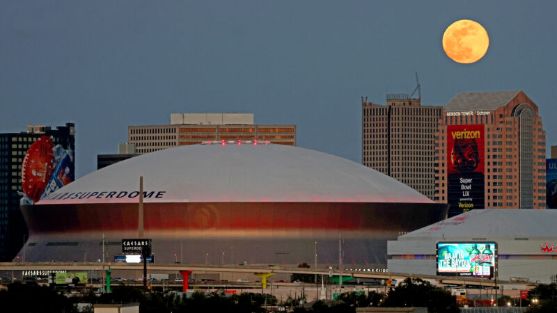 Golden Moon over the Superdome